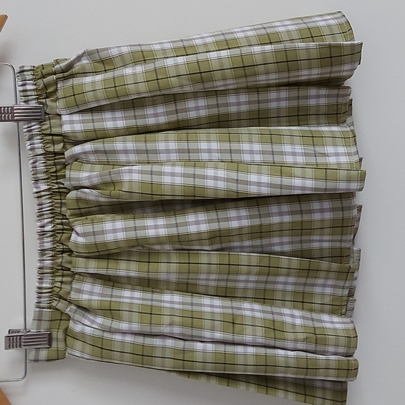 NWT Princess Polly Lona Pleated Mini Skirt Green Plaid Size S/M - Picture 3 of 7